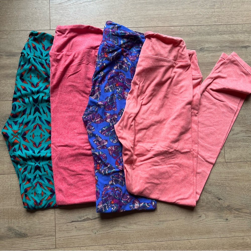 LuLaRoe OS One Size Leggings Lot of 4